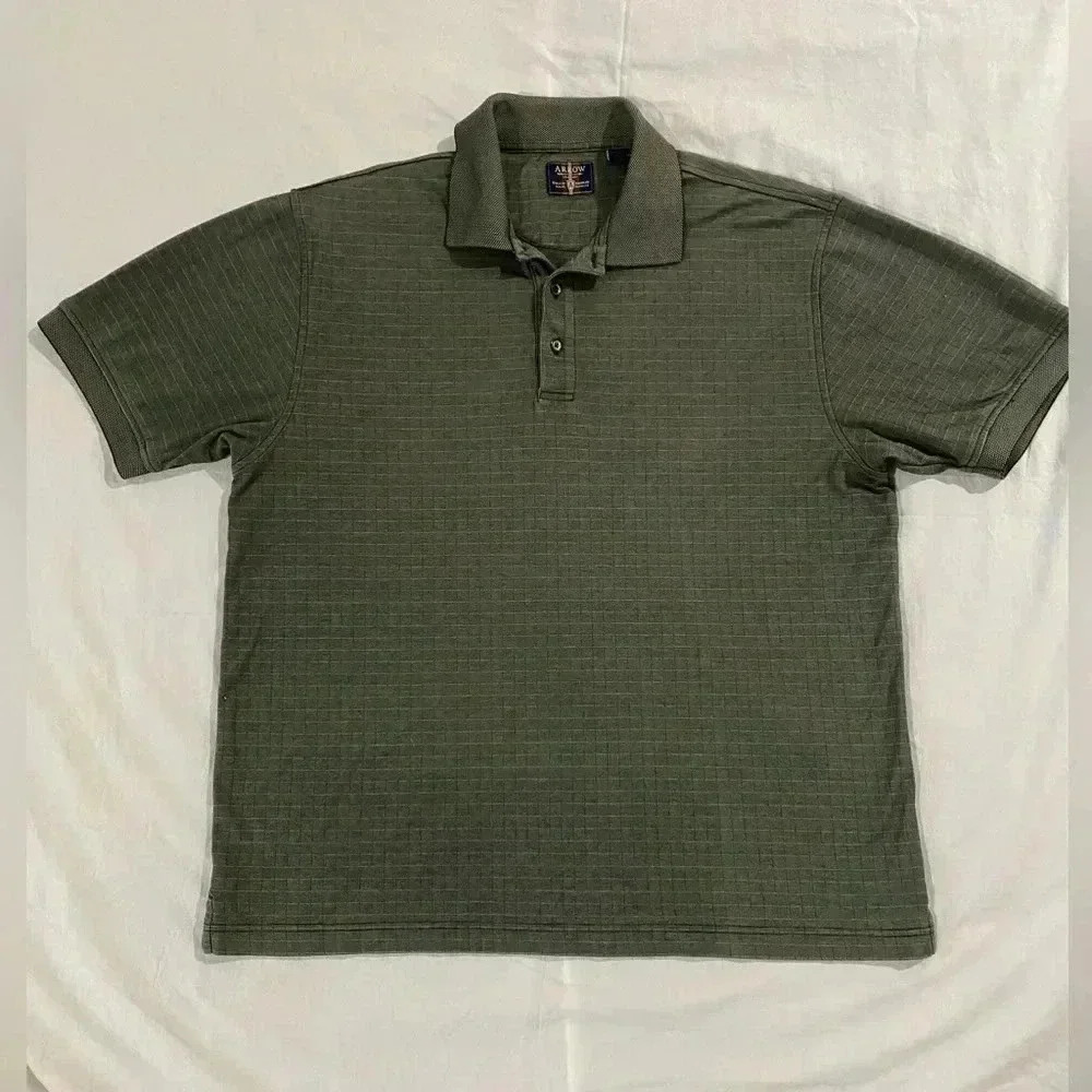 🎈Arrow Men’s moss  green polo shirt size M